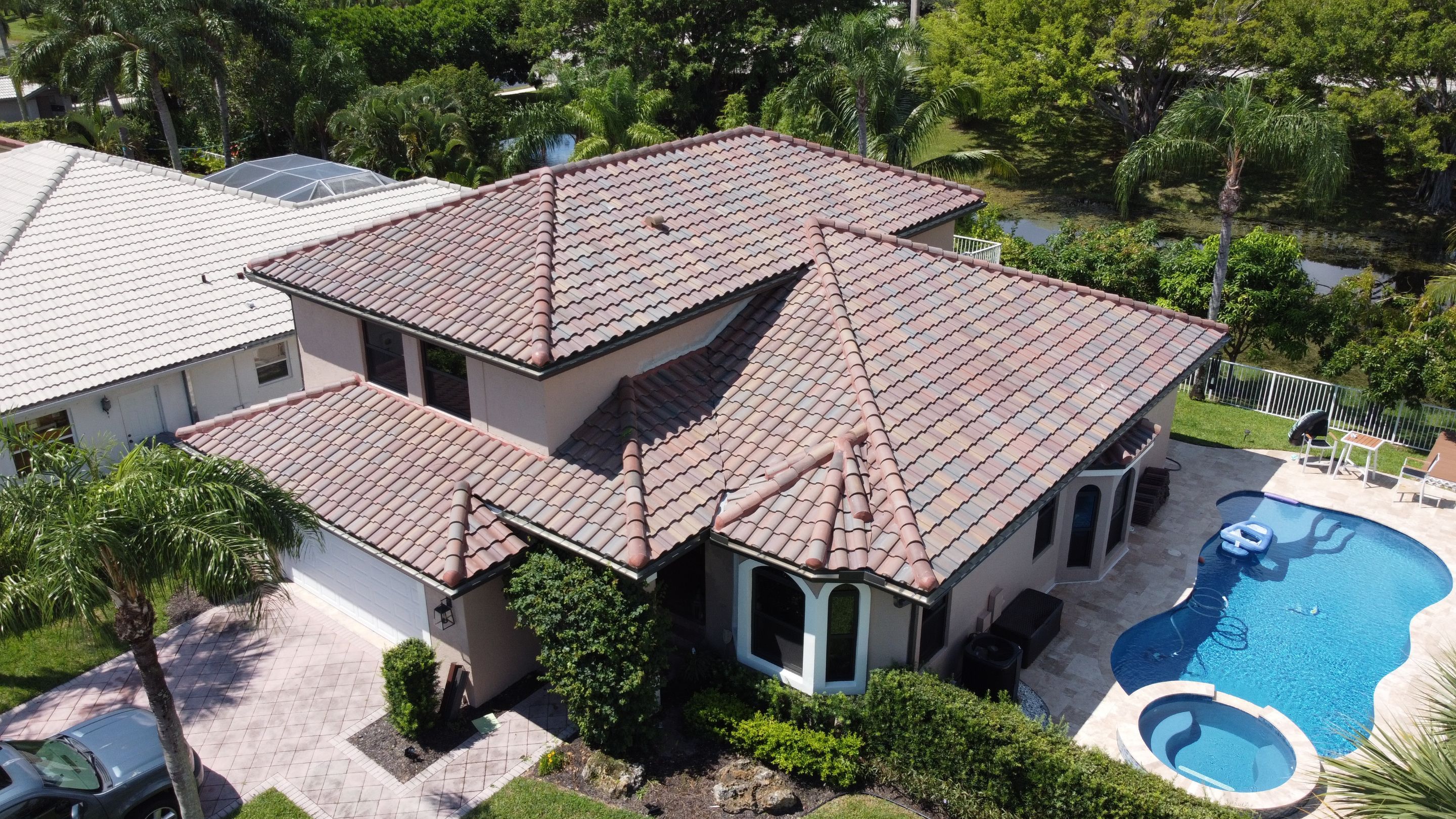 A Florida home with clay tile roofing
